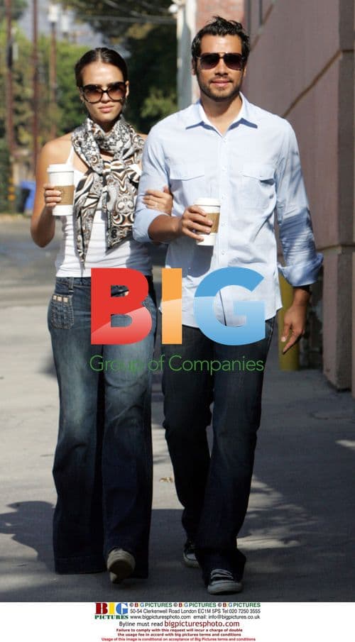 Jessica Alba with Husband and Daughter