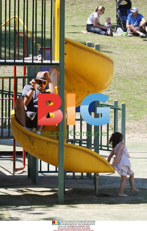 Hugh Jackman and Family at Bronte Beach