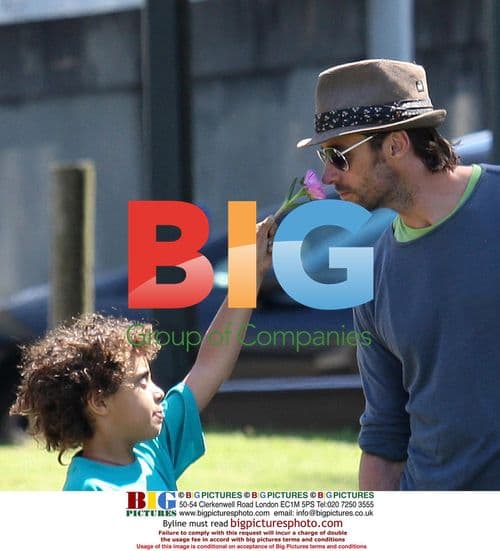 Hugh Jackman and family at Bronte Beach, Australia