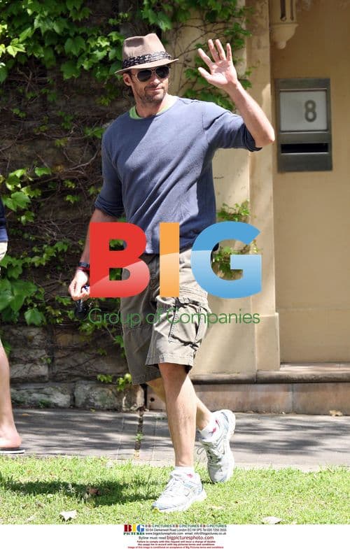 Hugh Jackman and family at Bronte Beach