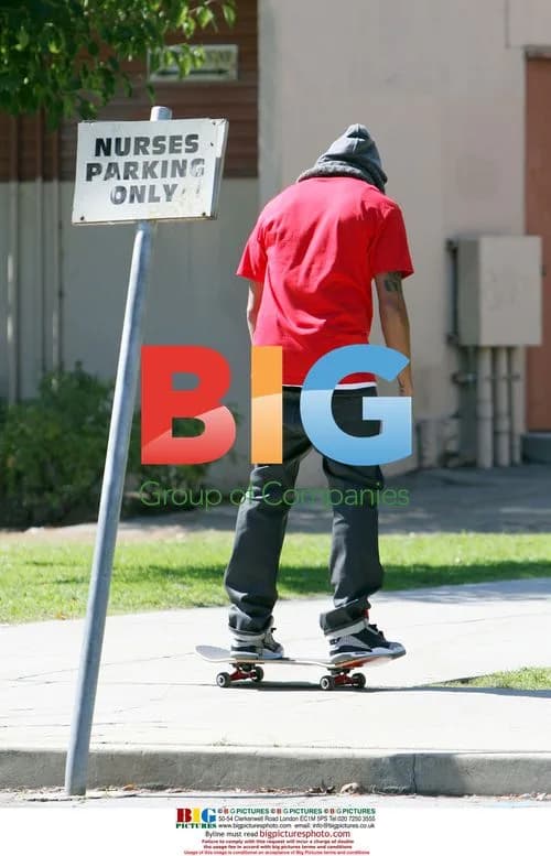 Chris Brown Skateboarding on Music Video Set