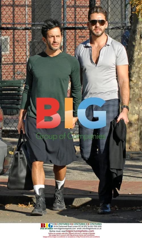 Marc Jacobs strolls with boyfriend in kilt