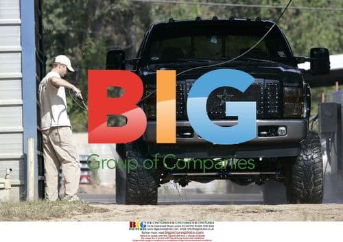 Casey Aldridge washes his truck