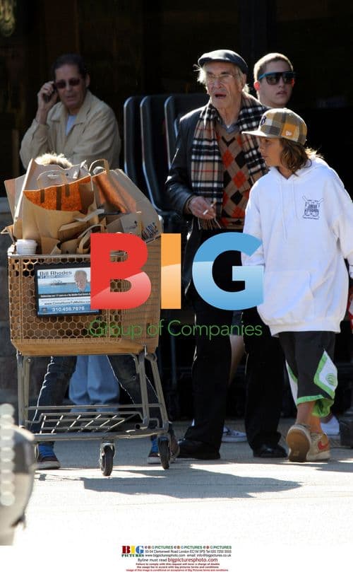 Martin Landau shopping in Malibu