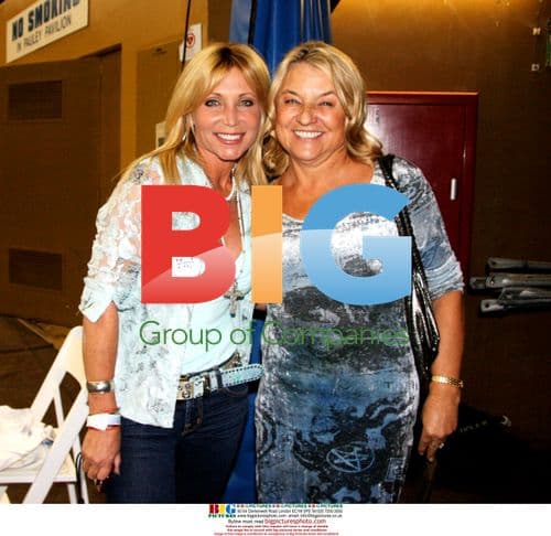 Pamela Bach Hasselhoff and Irmelin DiCaprio at Obama Rally