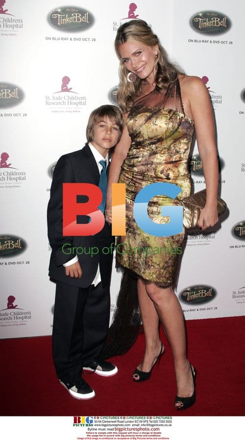 Natasha Henstridge & son at Runway For Life Benefit