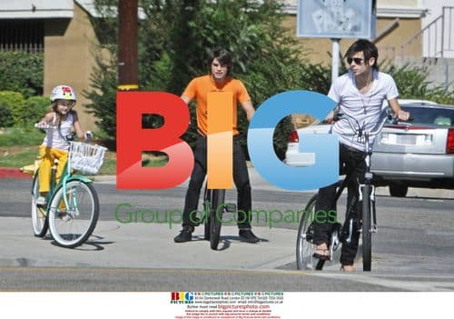 Justin Gaston and Noah Cyrus Ride Bikes