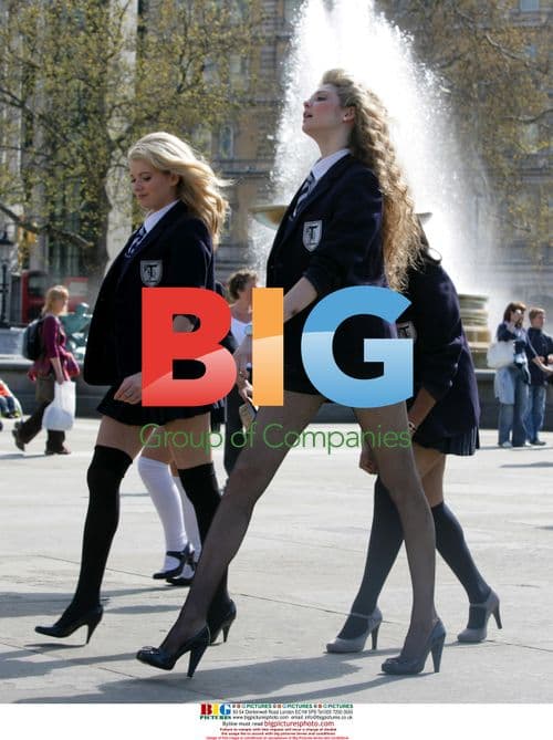 Gemma Arterton and Tamsin Egerton on St. Trinian"s set