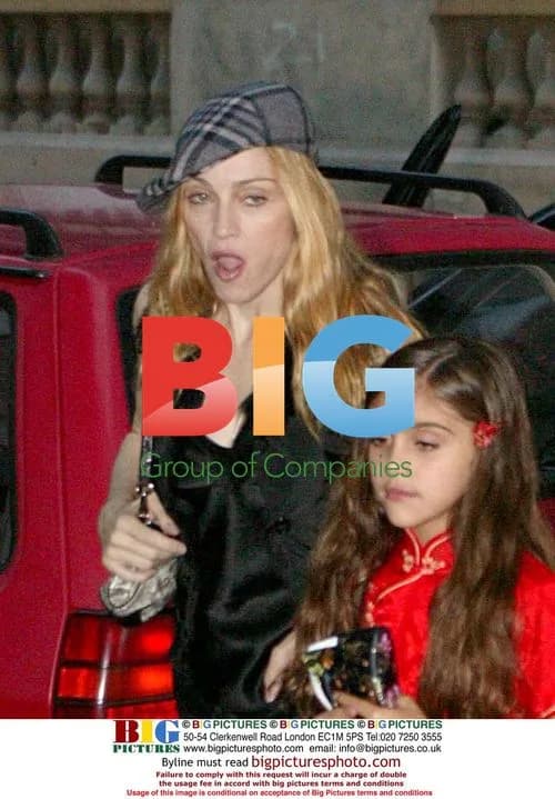 Madonna Takes Family to Kabbalah Service
