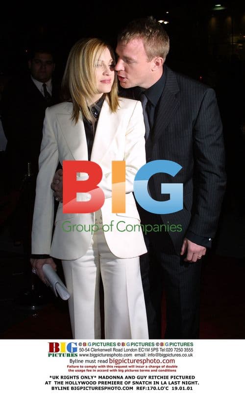 Madonna and Guy Ritchie at Snatch Premiere