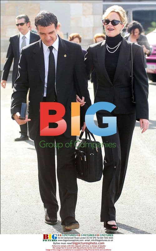 Antonio Banderas and Melanie Griffith leave La Coruna