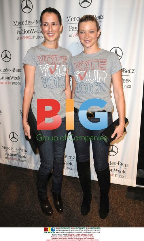 Amy Smart and Anna Getty at LA Fashion Week