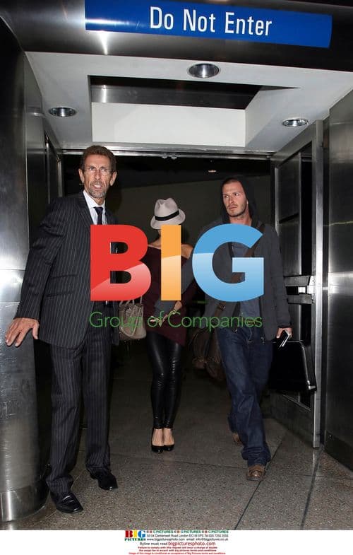 Beckhams Arrive at LAX Airport