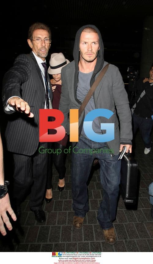 Beckhams Arrive at LAX Airport