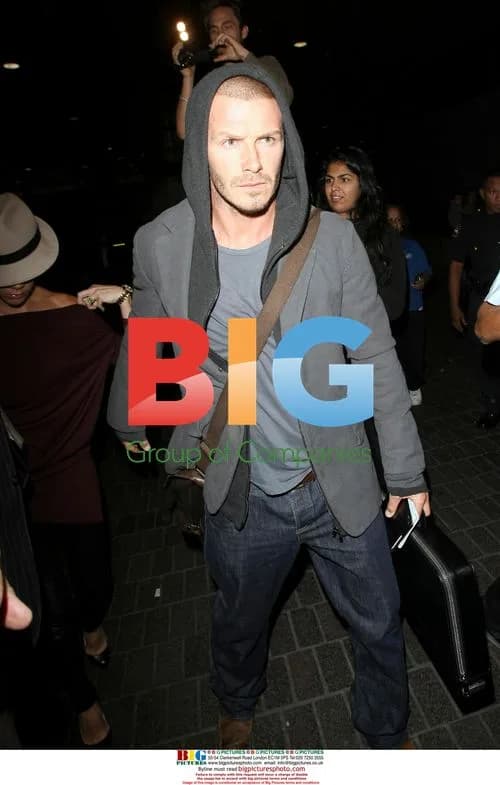David and Victoria Beckham at LAX
