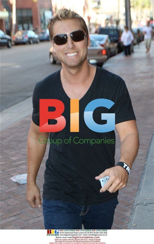 Lance Bass Leaving Medical Building in LA