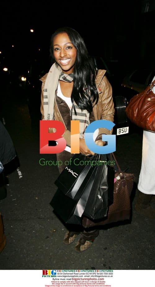 Alexandra Burke after The X Factor live show