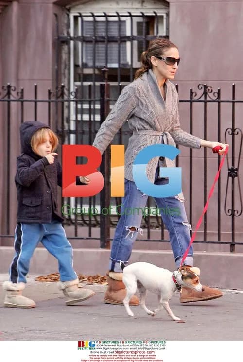 Sarah Jessica Parker & Son Walk Dog