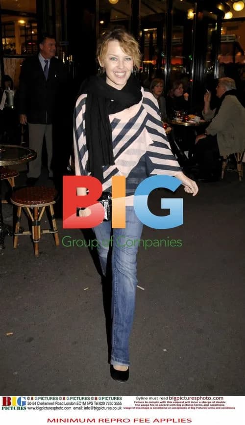 Kylie Minogue with mystery man in Paris