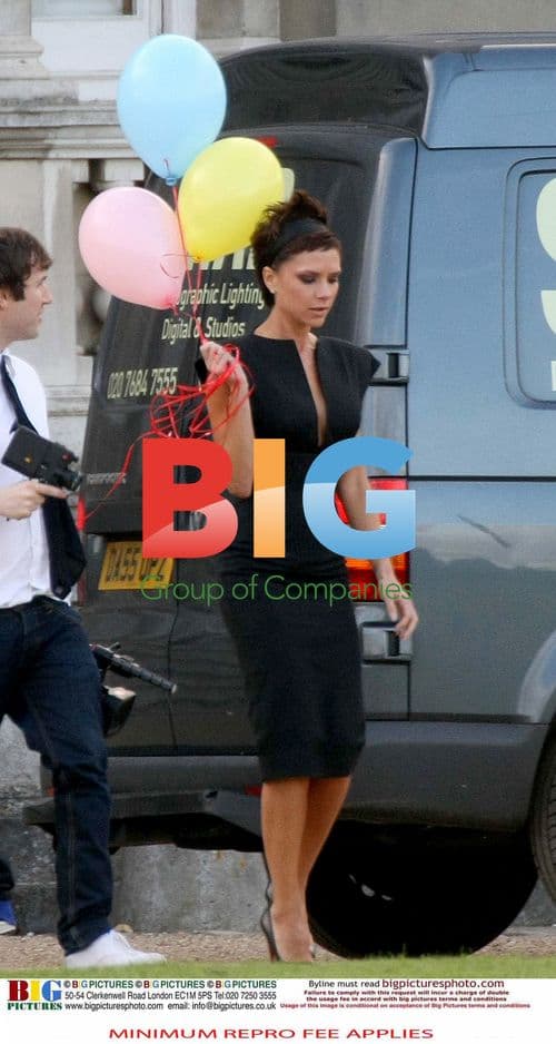 Victoria and David Beckham Filming DVB Clothes Range