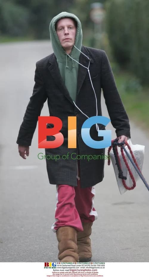Laurence Fox walking dogs in West Sussex