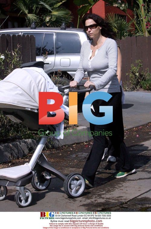 Minnie Driver Wheels Baby in Hollywood