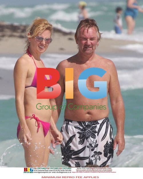 Noel Edmonds and Partner Liz Davis on Holiday