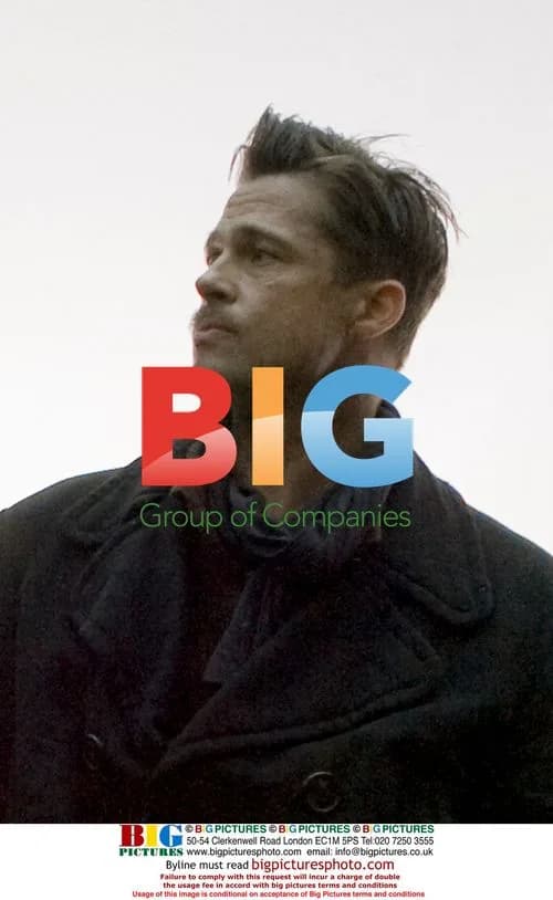 Brad Pitt on set of "Inglourious Basterds"