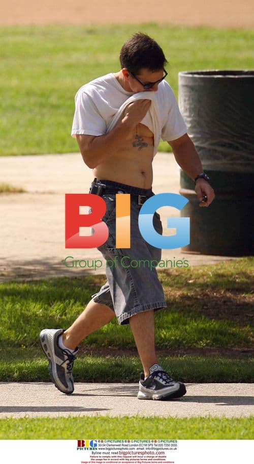 Mark Wahlberg with Family at Park