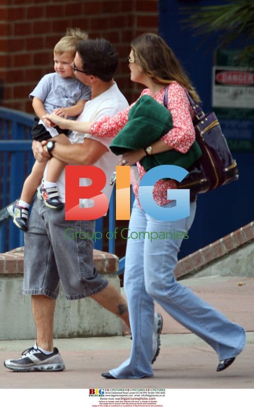 Mark Wahlberg and family at the park