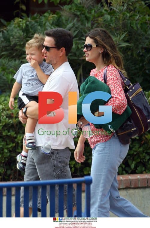 Mark Wahlberg with Family at Park