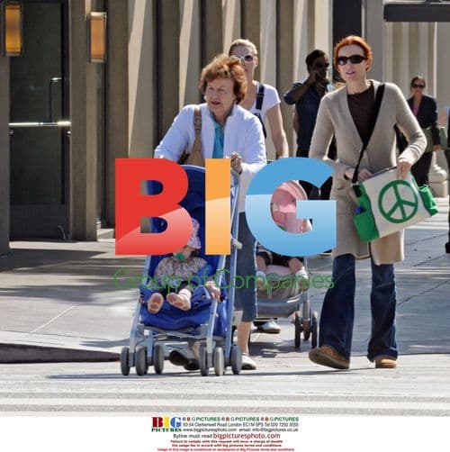 Marcia Cross and Daughter Walk in Santa Monica