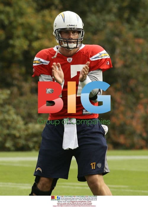 Philip Rivers at Chargers practice in London