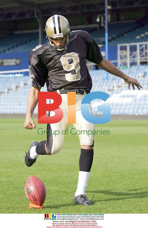 David James in New Orleans Saints kit