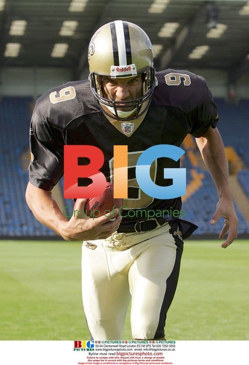 David James in New Orleans Saints Gear