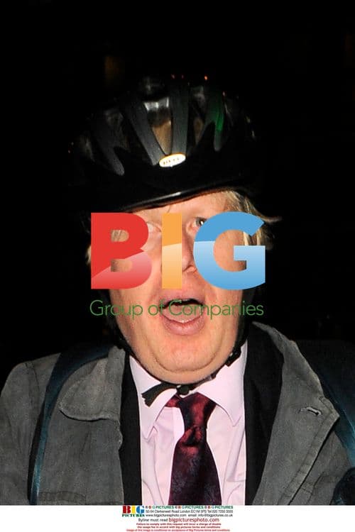 London Mayor Boris Johnson Cycles Home