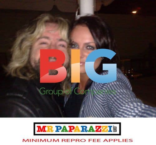 Justin Lee Collins and Ann Finan at party