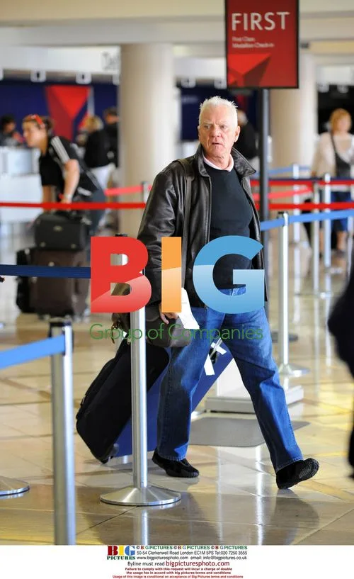 Malcolm McDowell at LAX airport
