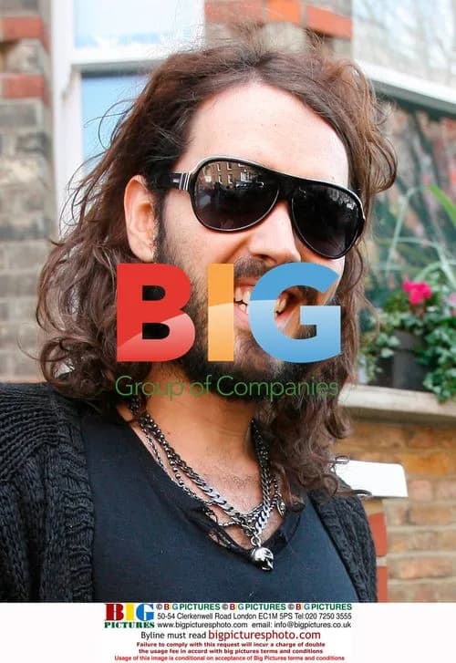Russell Brand leaving home in London