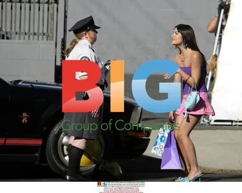 Selma Blair Parking Incident on Kath & Kim Set