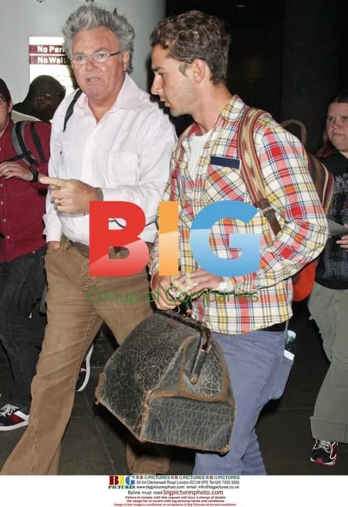 Shia LaBeouf arrives at LAX with injured hand