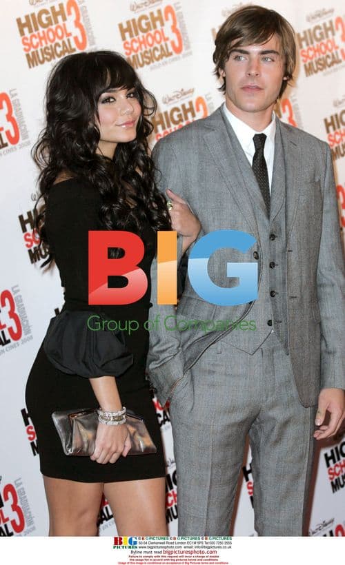 Vanessa Hudgens and Zac Efron at High School Musical 3 premiere