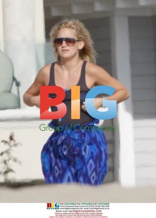 Kate Hudson and son on the beach