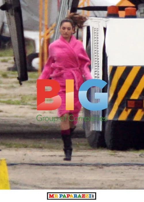 Kelly Brook on TV Show Set
