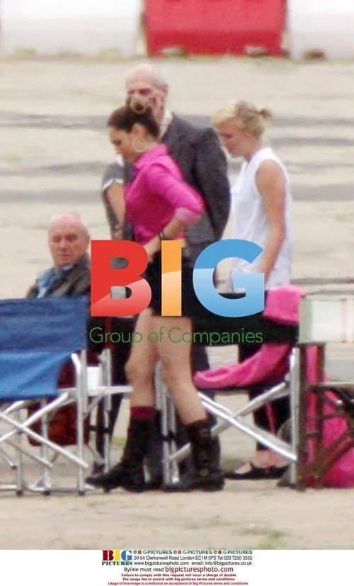 Kelly Brook on film set