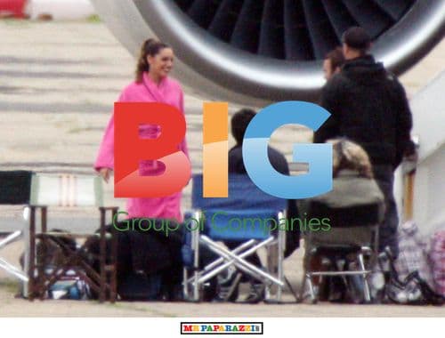 Kelly Brook on Film Set