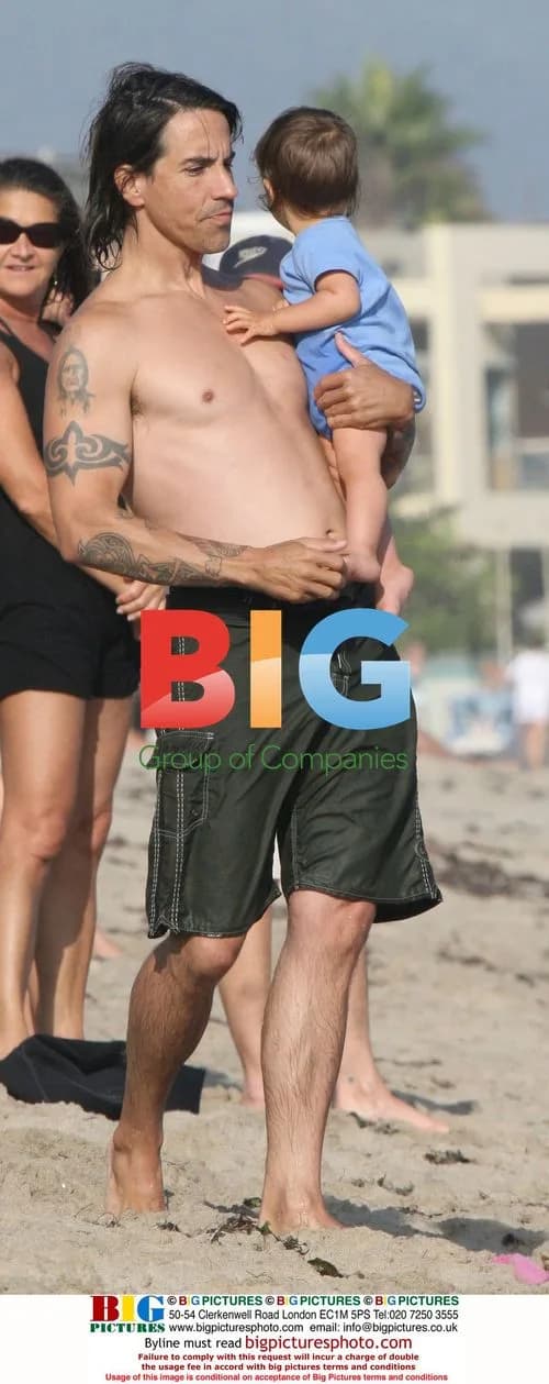 Anthony Kiedis Surfing with Family