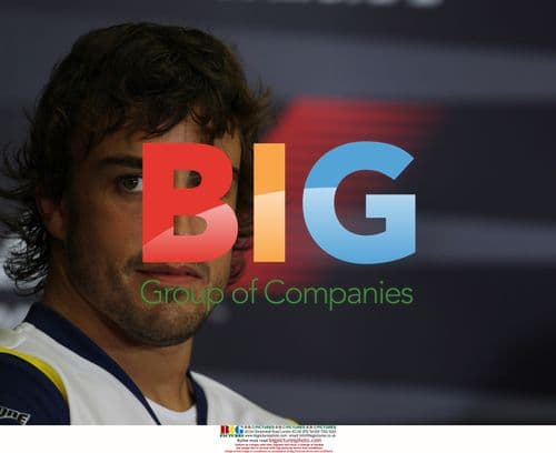 Fernando Alonso during Friday practice in Valencia