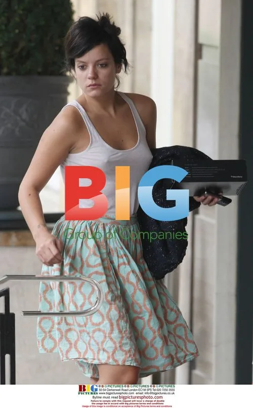 Lily Allen Leaves London Hotel