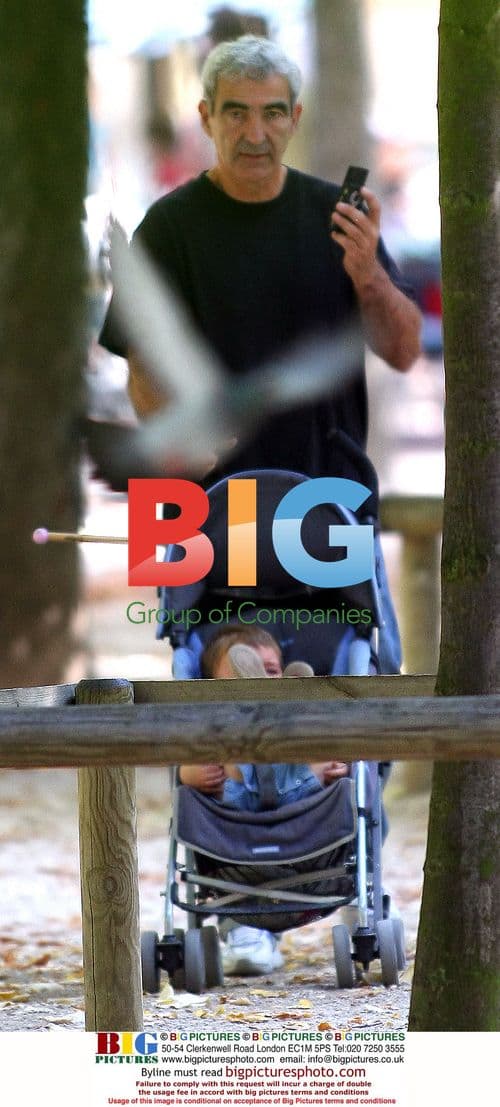 Raymond Domenech and Family in Paris Park